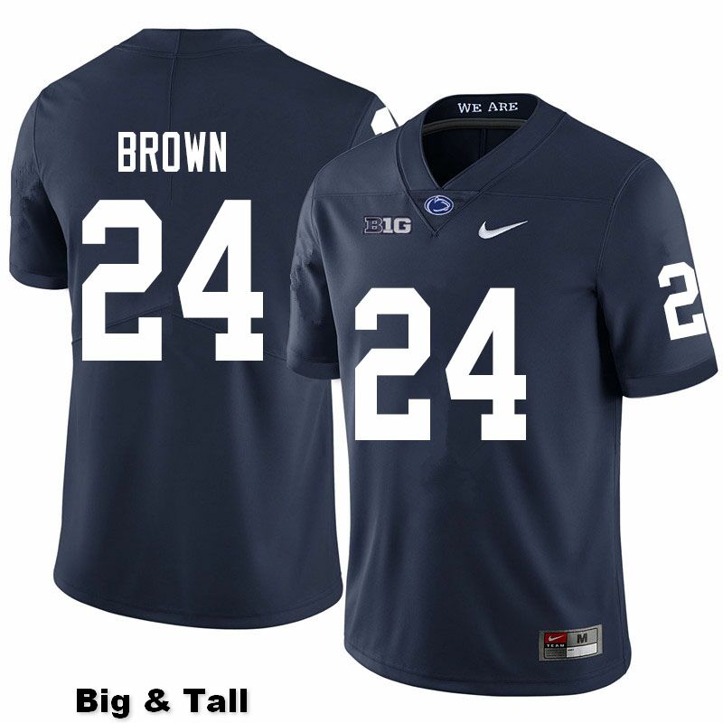NCAA Nike Men's Penn State Nittany Lions DJ Brown #24 College Football Authentic Big & Tall Navy Stitched Jersey NLW4398GX